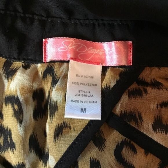 Hi Low Sheer Button Front Wing Tip Collar Top Large - Picture 5 of 8